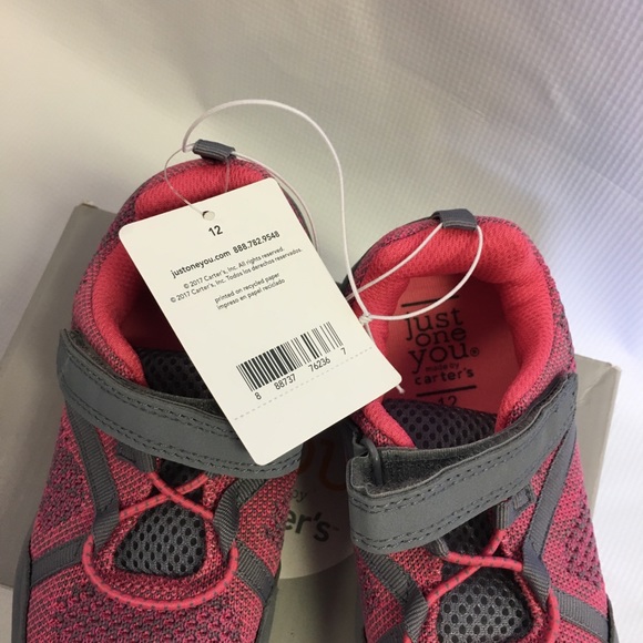 Just one you by Carter’s, Girls strap closure sneaker tennis shoes, size 12 - Picture 5 of 5